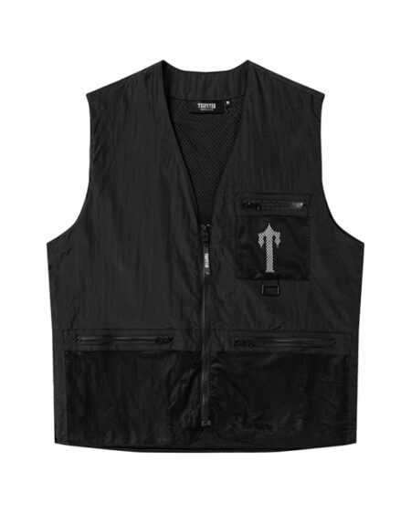 TRAPSTAR LONDON IRONGATE MESH POCKET VEST – BLACK