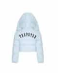 Trapstar Women's Irongate Hooded Puffer Jacket Ice Blue