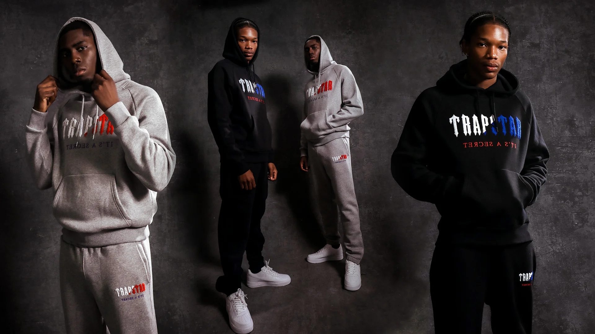 Grey trapstar tracksuit mens best sale