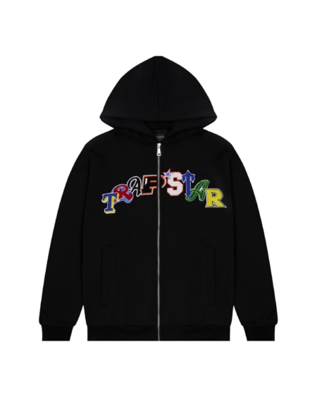 TRAPSTAR LONDON WILDCARD ZIP HOODIE BLACK