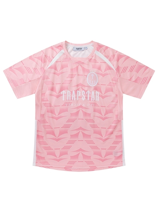 TRAPSTAR PINK EDITION CAMO FOOTBALL JERSEY